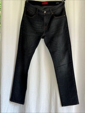 MBX Slim Straight Men's Jeans in Dark Washed Denim